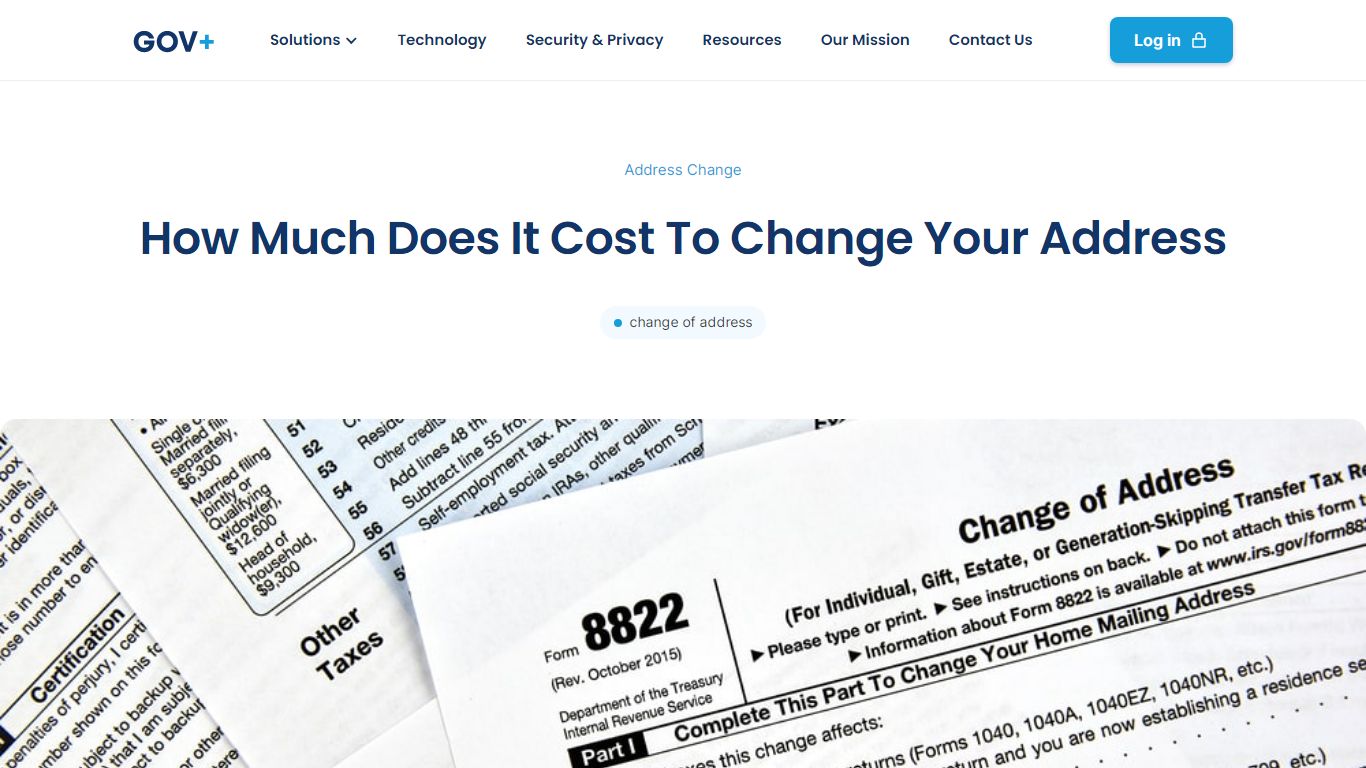 How much does it cost to change your address | GOV+ - GovPlus