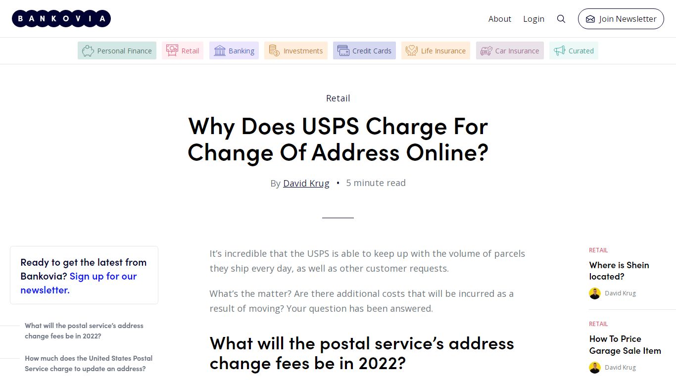 Why Does USPS Charge For Change Of Address Online? - Bankovia